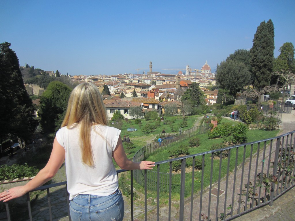view over florence gardens and city