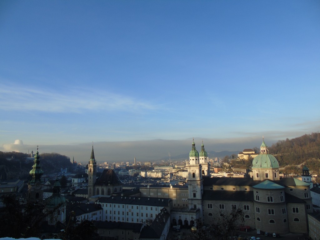 view of salzburg city from above