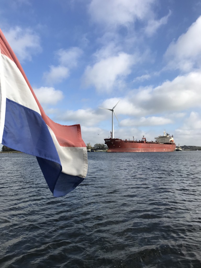 cargo ship Amsterdam river