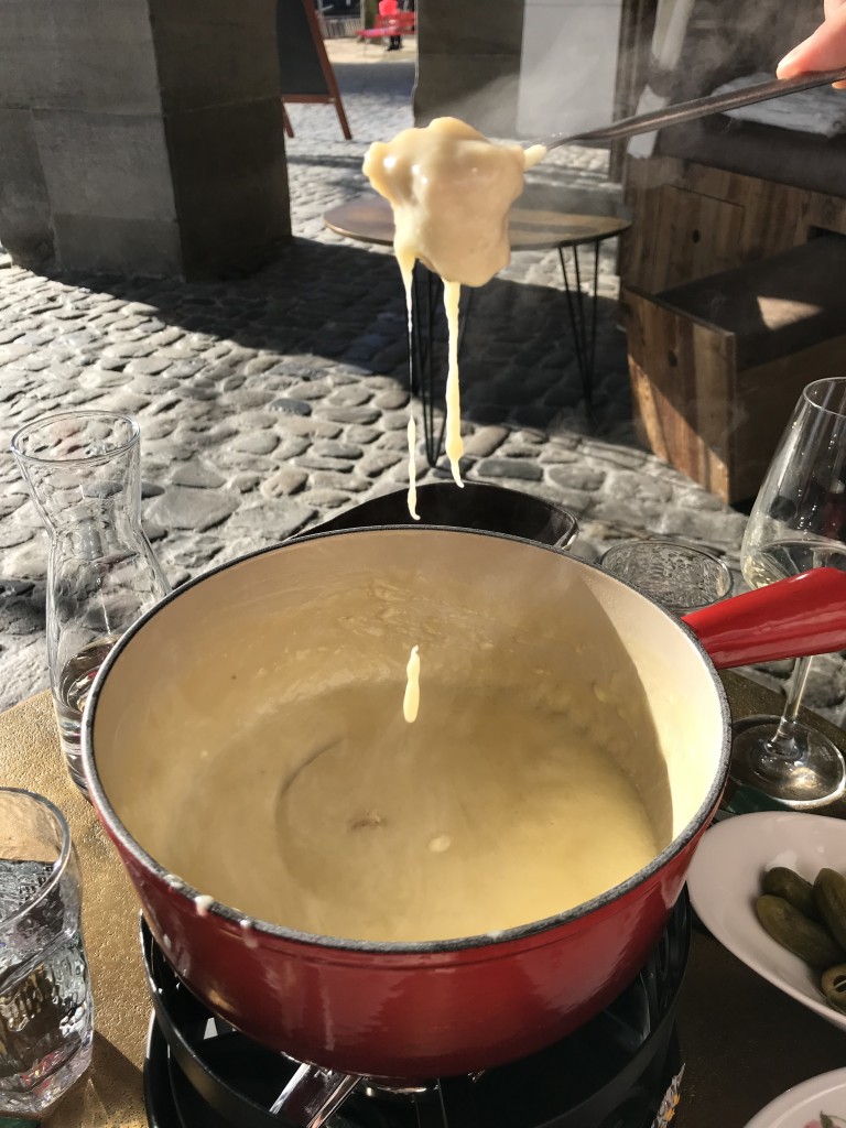 cheese fondue switzerland lucerne restaurant