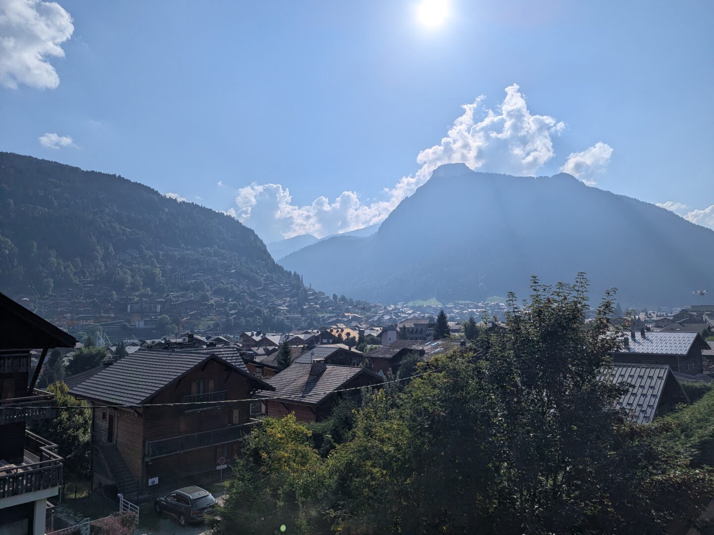 morzine mountain views chalet near ski lift and town