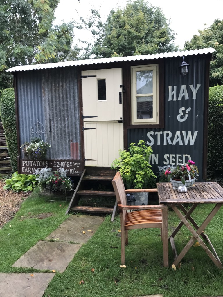 shepherd's hut with hot tub sauna pool sussex countryside